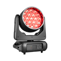 Projecteur de scène à tête mobile 19x15W RGBW LED Zoom Beam Wash avec zoom, focalisation, rotation de motifs, DMX512 et bande LED à pixels pour DJ et discothèque