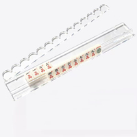 Support et règle de mahjong en acrylique moderne, luxueux, durable et minimaliste avec fixation magnétique, couleur écaille de tortue américaine