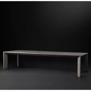 <span class=keywords><strong>Mesa</strong></span> de Comedor Rectangular de <span class=keywords><strong>Roble</strong></span> de Alta Calidad RH, <span class=keywords><strong>Patas</strong></span> de Madera Maciza, Diseño Moderno y Sencillo, Apta para Hoteles de Estilo Rústico, Hecha a Mano - Product Image 1