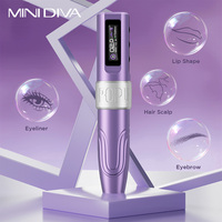 POPU Mini Diva, machine rotative professionnelle PMU sans fil, basse tension 2V, 1 batterie supplémentaire, machine de maquillage permanent