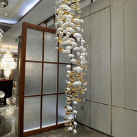 Lustres de luxe cristal lumières or lustre plafonniers pour salon villa hall d'entrée