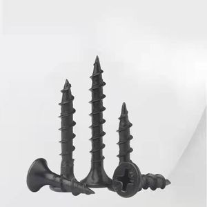 Tornillos para paneles de yeso de alta resistencia con rosca gruesa, fosfatados en negro, con cabeza avellanada y ranurada, tornillos autorroscantes métricos para madera - Product Image 2