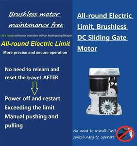 Motor de puerta corredera sin escobillas de alta velocidad, abridor de puerta automático de límite electrónico de 18 m/min para trabajar durante 24 horas, fácil instalación - Product Image 3