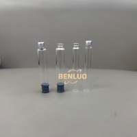 Flacon en verre durable de 4 ml avec couvercle en aluminium et bouchon en caoutchouc, crème de soin pour la peau emballée individuellement