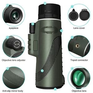 Telescopio Monocular Portátil de Alta Definición con Zoom 80X100 para Actividades al Aire Libre, Caza, Camping, Compatible con Teléfonos Inteligentes - Product Image 6