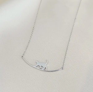 Joyería Loveher, collar <span class=keywords><strong>de</strong></span> gatito delicado a la moda <span class=keywords><strong>de</strong></span> lujo, regalos <span class=keywords><strong>de</strong></span> <span class=keywords><strong>Navidad</strong></span>, latón plateado 925, no es fácil <span class=keywords><strong>de</strong></span> desvanecer - Product Image 2