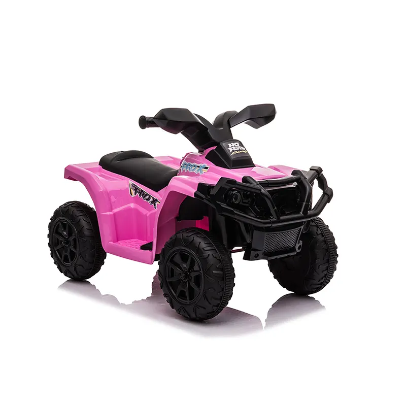 Mobylettes pour enfants, Quad 4 roues, avec batterie, lumières électriques-rose, moto pour filles