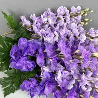 Bunga Delphinium Putih Biru Artificial Berkualitas Tinggi, Laris untuk Dekorasi Pernikahan, Rumah, Taman, dan Meja