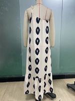 Robe longue de plage asymétrique sans bretelles pour femme, motif géométrique vintage, dos nu, antistatique, tailles S-XL, nouvelle collection été, vente en gros