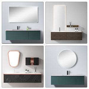 Meuble mural, mobilier moderne en gros, ensemble de lavabo de salle de bain, plans de travail, dessus de meuble-lavabo et dessus de table, miroir, ensembles de douche, MOQ=2 - Product Image 5