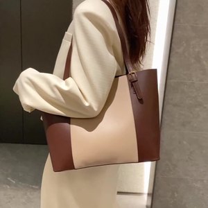 Dropshipping corea tendenza Shopping Tote tinta unita grande capacità pendolarismo monospalla borsa - Product Image 2