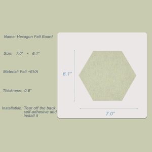 Chine Marché en ligne Vente en gros Personnalisé 9MM Épais Message Hexagonal Mur Monté Liège Feutre Pin Conseil Carreaux <span class=keywords><strong>Avis</strong></span> Tableaux d'affichage - Product Image 2