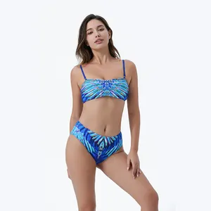 Sew In Cup Swimsuit Supplier Two Piece Bikini Custom Bathing Suit All Over Print Swimwear