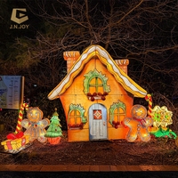 JN-RT-13 Étanche Sculpture Décoration Lumière Traîneau Cerf Interactif Noël Bonhomme De Neige Lanetrn Festival