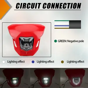 Pour <span class=keywords><strong>KTM</strong></span> <span class=keywords><strong>Moto</strong></span> Pit Bike LED Salut/Lo Faisceau Phare DRL Avant Motocross Phare Plaque 125 150 200 250 300 350 <span class=keywords><strong>450</strong></span> 500 <span class=keywords><strong>Enduro</strong></span> - Product Image 2