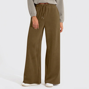 Pantalones Deportivos de Mujer, Corte Acampanado, Color Sólido, Personalizados, de Secado Rápido, Cintura Media, 100% Algodón Sostenible, Venta al Por Mayor - Product Image 1