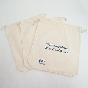Sac à poussière en coton de couleur naturelle pour sacs à main avec logo personnalisé - Product Image 3