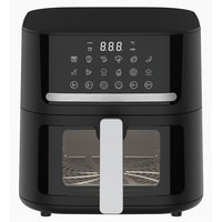 Freidora de aire digital inteligente 4L con ventana Freidora de aire compacta con 8 programas automáticos Freidora eléctrica Horno