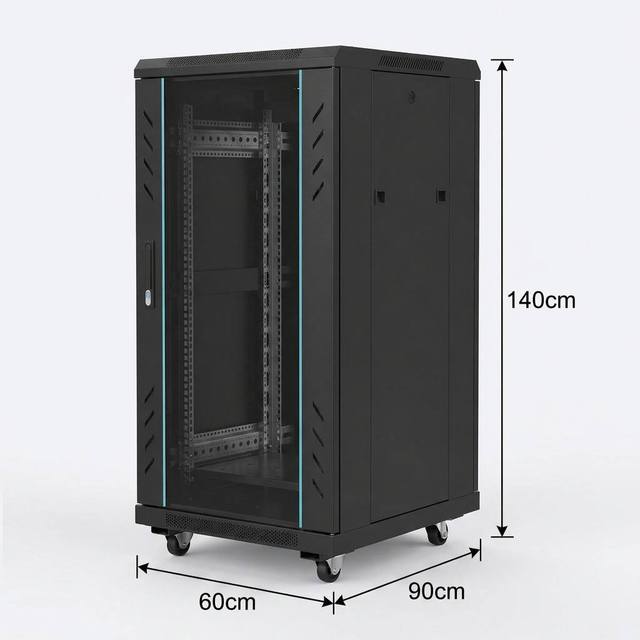 TBS 27U Deep Server Cabinet 19 Inch 900mm Extended Rack for Edge Computing Center & Industrial IT System Integration