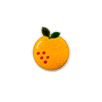 Patch en tissu chenille rond personnalisé et mignon en forme de fruit, patch brodé thermocollant fraise pour bébé, vente en gros