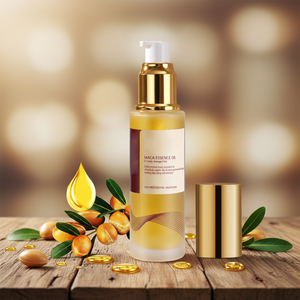 Aceite Capilar Vegano Orgánico Marroquí con Ácido Hialurónico, Aceite <span class=keywords><strong>de</strong></span> Argán, Aceite <span class=keywords><strong>de</strong></span> Árbol <span class=keywords><strong>de</strong></span> Té, Menta y Jengibre - Hidratante y Reparador - Product Image 1