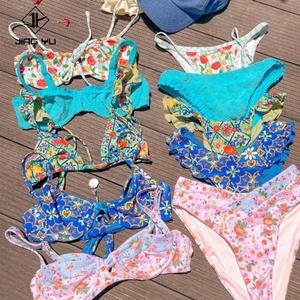 2024 Hot Selling Wholesale New Design Bikini Swimwear Floral Swimsuit Luxury Women Recycled Fabric Bikini Sets - Product Image 1