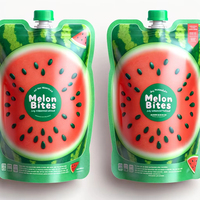 Pochettes souples personnalisées de 250 ml avec bec verseur, en aluminium et plastique, pour jus de pastèque