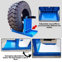 Machine de réparation de pneus pour engins de chantier et chargeurs - Réparation à chaud/incendie pour la construction métallique bleue