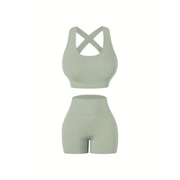 KY35 personnalisé coloré doux Gym costumes sous-vêtements femmes Fitness musculation Yoga tissu Nylon Sexy sans couture ensembles d'entraînement