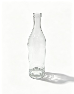 Botella de Vidrio Personalizada al por Mayor, Artículo Popular, Botella Transparente Gruesa para Licores con Tapón de Corcho de Madera para Ron Especiado y Tequila con Infusión de Frutas - Product Image 2