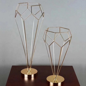 Centre de <span class=keywords><strong>table</strong></span> en métal par galvanoplastie, support floral, décoration de mariage, 2021 - Product Image 2