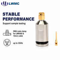 Connecteur mâle SMA LWMC à pince pour câble LMR400 et 1 mm² jusqu'à 3 GHz, VSWR 1.2 max.