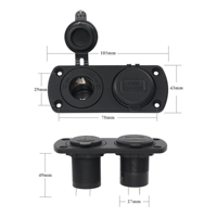 Denizcilik 12V 3A QC3.0 Araç Şarj Soketi Su Geçirmez Soket Paneli Pd3.0 Tip c Usb Soket Çift PD ABS Tekne İçin