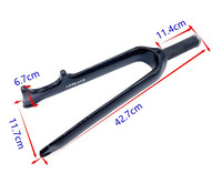 Fourche avant en fibre de carbone CG 406/451 M18*1.25 Frein à disque Vélo pliant Brompton Fourche avant pour BMX 20/22 pouces Direction droite