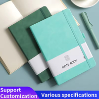 Cahiers personnalisés A5 A6 A7 en cuir PU pour le bureau, 200 pages, couverture souple, journal personnalisé