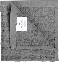 Chiffons à vaisselle en coton de qualité supérieure YSD (12 po x 12 po) Motif à carreaux gris |   Sans peluches |   Très absorbant |   Classique |   Serviette de cuisine