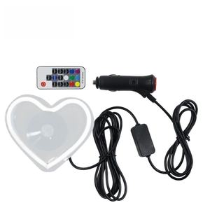 ไฟตกแต่งรถยนต์รูปหัวใจ 8 สี ไฟนีออน LED แบบเส้น ไฟกระพริบ ใช้แบตเตอรี่ พร้อมรีโมทคอนโทรล 12V 10W ขายส่ง - Product Image 1