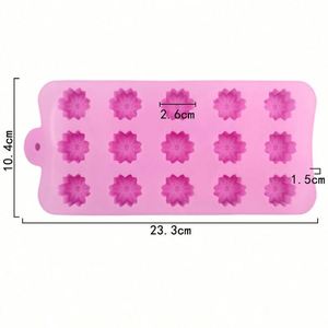 Muestra Gratuita de Fábrica: Molde Manual de Silicona para Chocolate con Forma de Flor de Sakura, para Horno, Hielo y Resina, OEM/ODM - Product Image 2