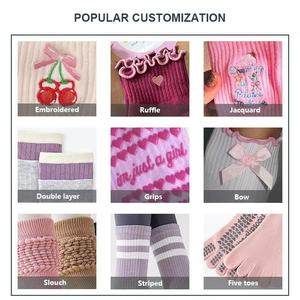Calcetines de Algodón Antideslizantes para Mujer, Diseño Personalizado con Logotipo, Calcetines de Yoga y Pilates, Calcetines de Ballet Antideslizantes, Venta al Por Mayor - Product Image 4