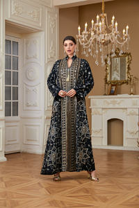 Vendita calda tradizionale islamica delle donne abaya eleganti stili fatti a mano con elegante modello solido ispirato alla moda <span class=keywords><strong>turca</strong></span> - Product Image 4