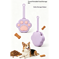 Sac de dressage pour chien transfrontalier en silicone en forme de patte, pochette à friandises pour animaux de compagnie, sac banane pour promenade en extérieur avec lanière