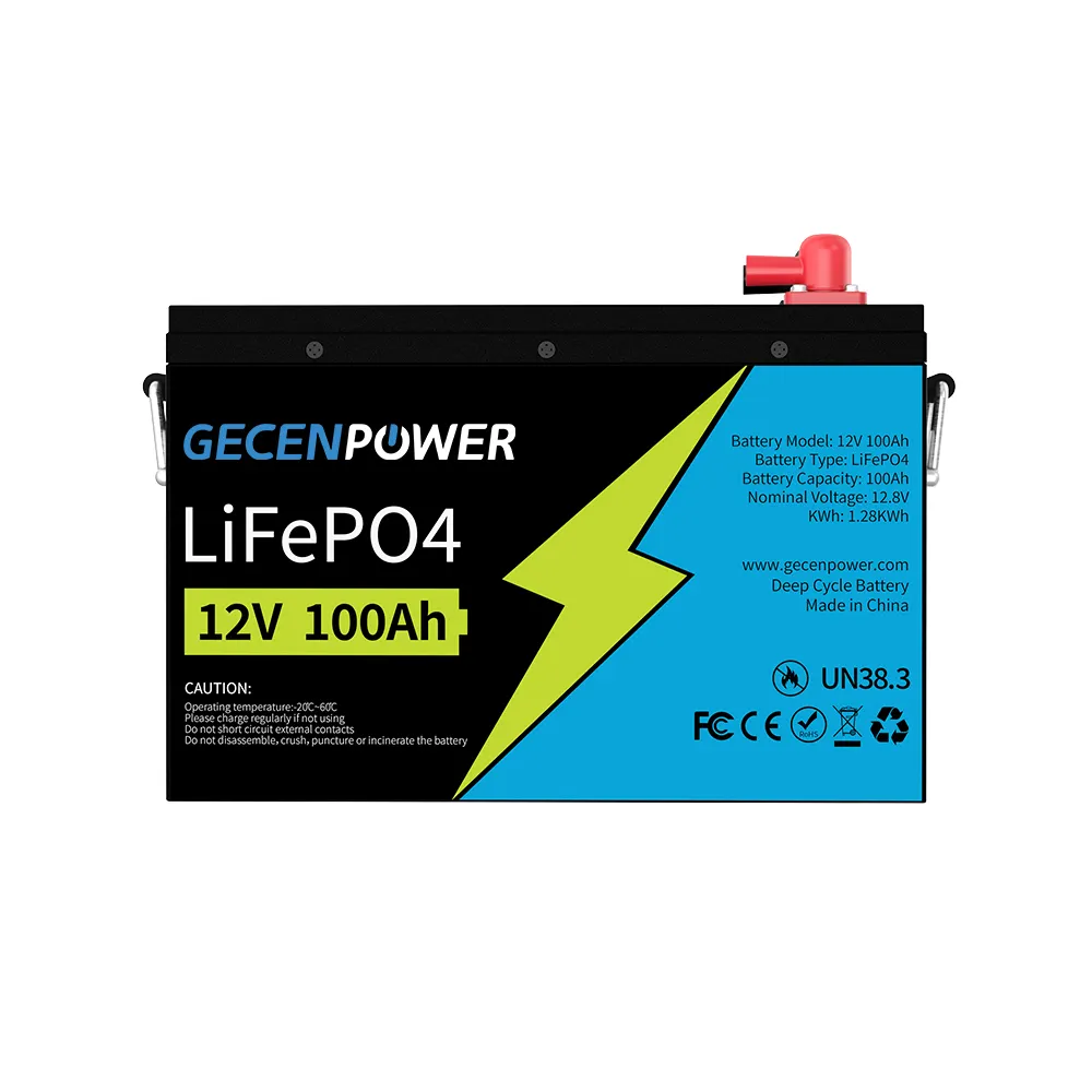 Batteria Gecenpower 50ah deep cycle 12v lifepo4 con smart bluetooth BMS per rv marine solor system battery pack
