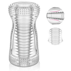 Handzame, doorzichtige, gemakkelijk te reinigen, waterdichte TPE seksspeeltjes voor mannen, Chinese masturbatiehulpmiddelen - Product Image 2