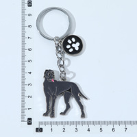 LLavero de perro de dibujos animados, amuleto de Mascota de varias razas, regalo de Animal de aleación de Metal para amantes de los perros, mochila, monedero, accesorio duradero Kawaii
