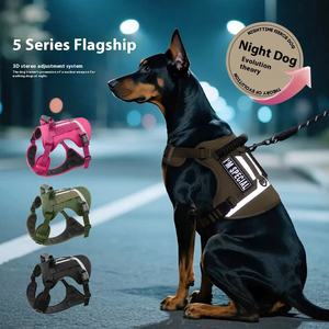 En popüler özel logo açık yansıtıcı eğitim köpek koşum su geçirmez Oxford Pet köpek yelek koşum örgü yastıklı köpek koşum - Product Image 4