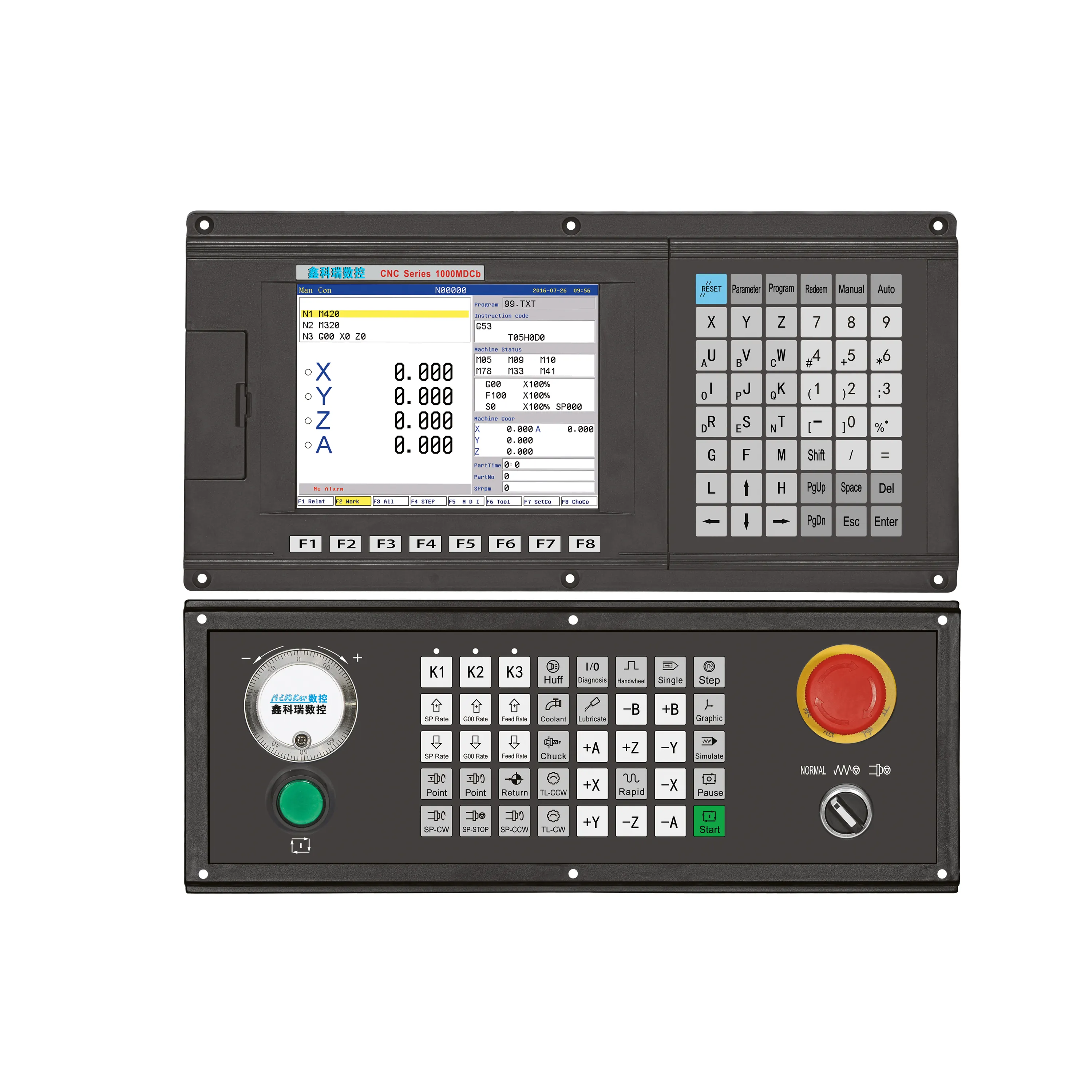 PLC ATC VMC เครื่องควบคุม Hust Cnc NEW1000MDCb,เครื่องมิลลิ่ง Okuma 4แกนควบคุมแบบอะนาล็อก