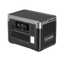 Station d'alimentation portable EU Warehouse P1000 PLUS 1800W à onde sinusoïdale pure, batterie lithium-ion 1024Wh, Type C