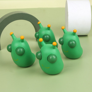 ของเล่นบีบคลายเครียดรูปแมลงผักสีเขียวตาโต ตลก แปลกใหม่ สำหรับเด็ก - Product Image 3