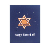 Cadeaux pop-up 3D Hanukkah Bougeoirs Cartes de vœux Carte d'anniversaire Carte de remerciement créative 3d
