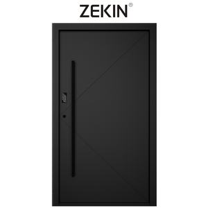Puerta Pivotante de Aluminio de Alta Gama Personalizada ZEKIN DOOR, Puerta de Entrada Exterior Moderna y Minimalista, Giratoria, para Villas - Product Image 2